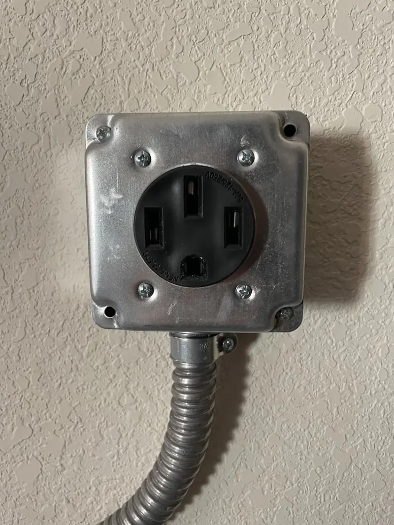 NEMA 14-50 outlet installed for Electrical Panel Upgrade in Flint